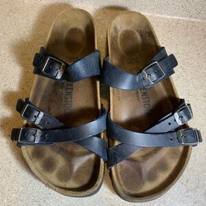 Birkenstock Black Leather Sandals